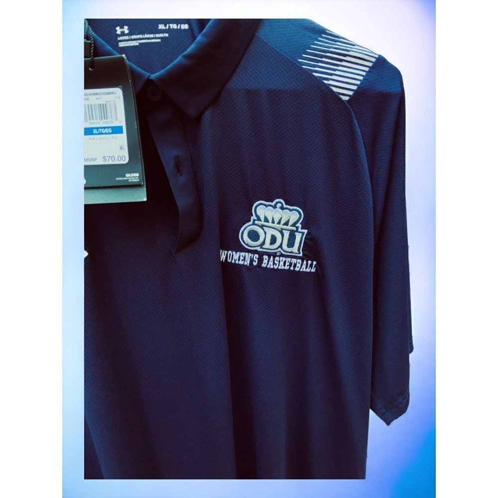 UNDER ARMOUR ISO CHILL OLD DOMINION POLO WOMENS BASKETBALL NAVY NEW SIZE XL